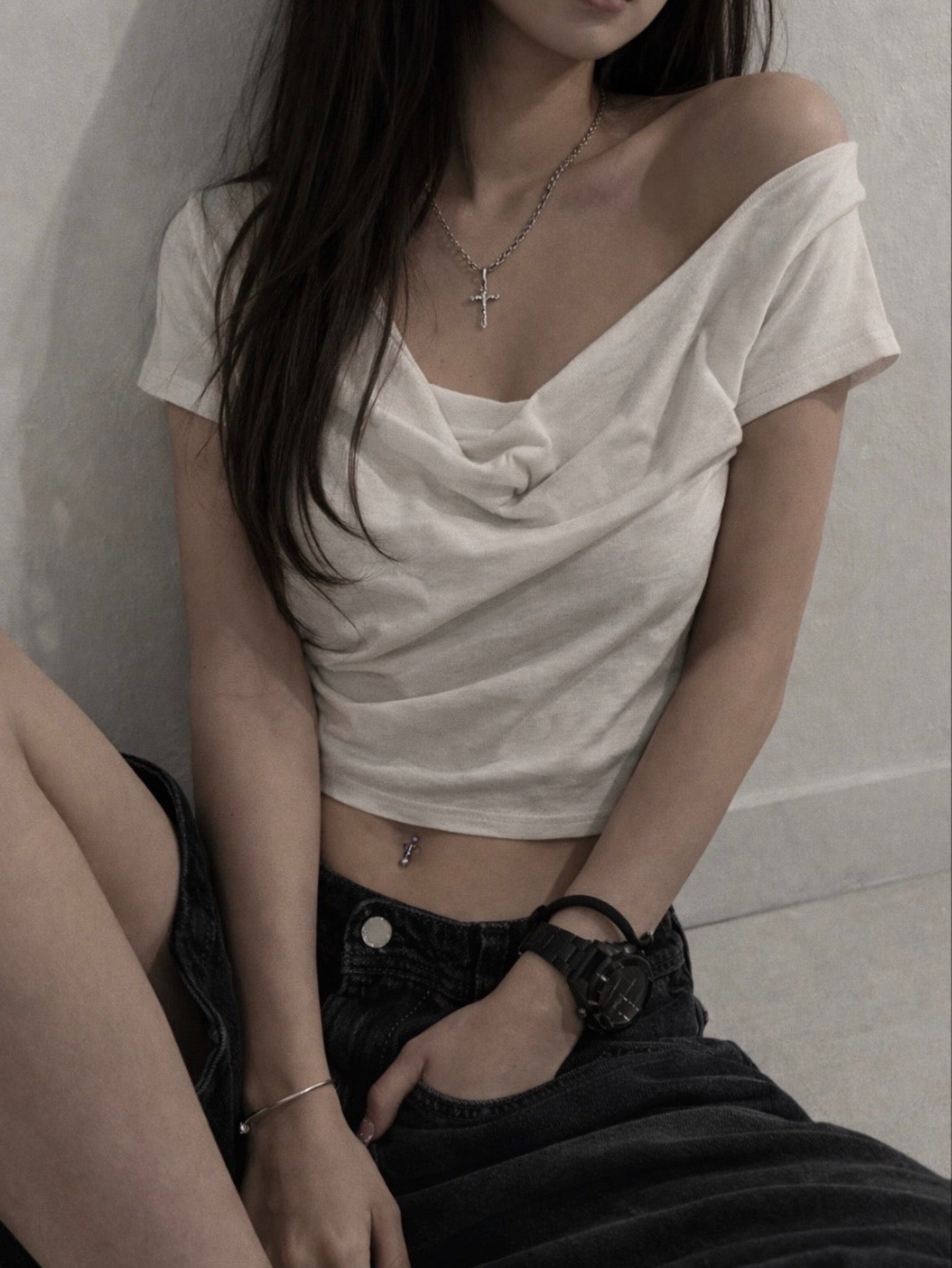 Knot Front V-Neck Top