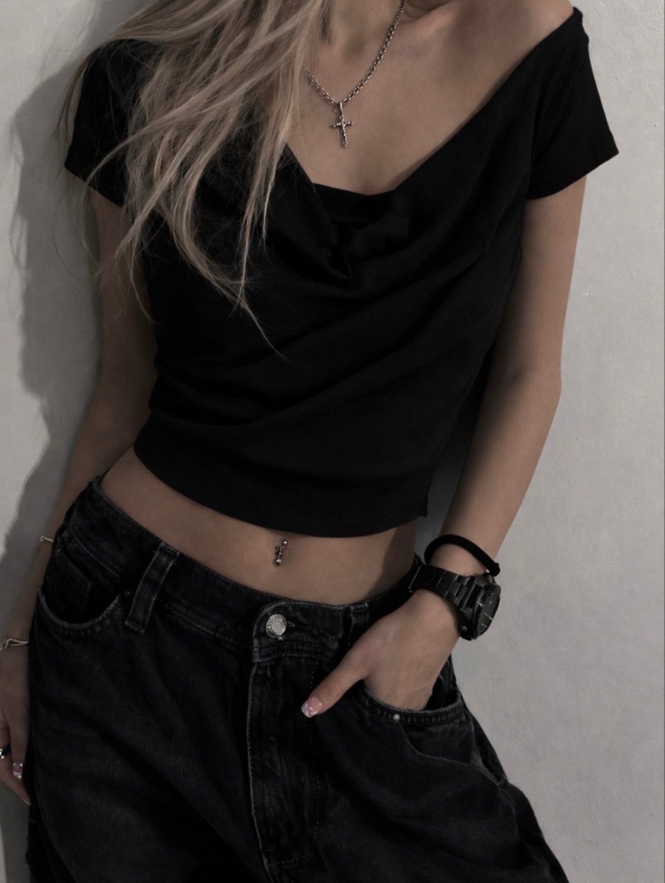 Knot Front V-Neck Top