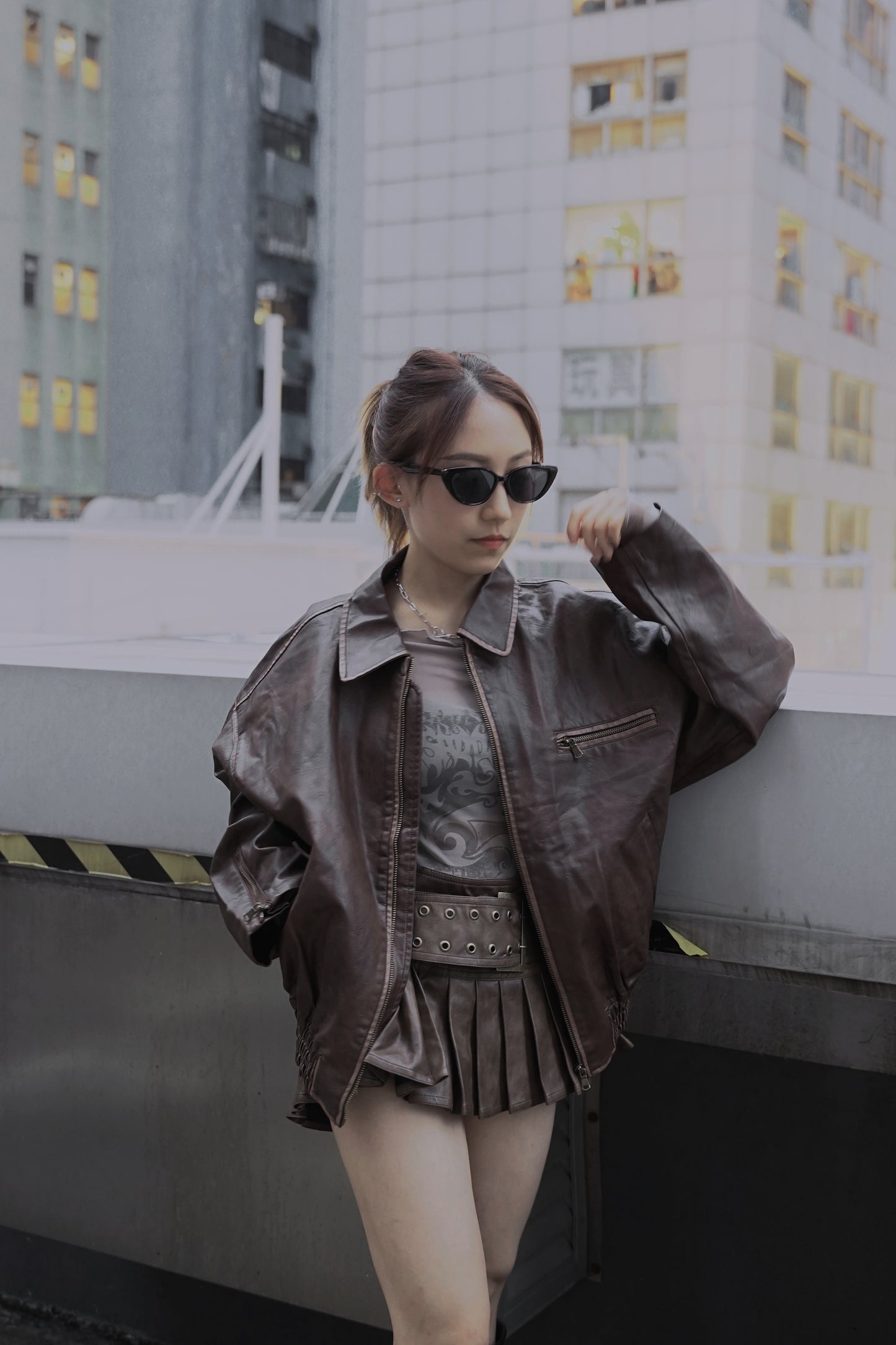 女裝復古靚皮褸