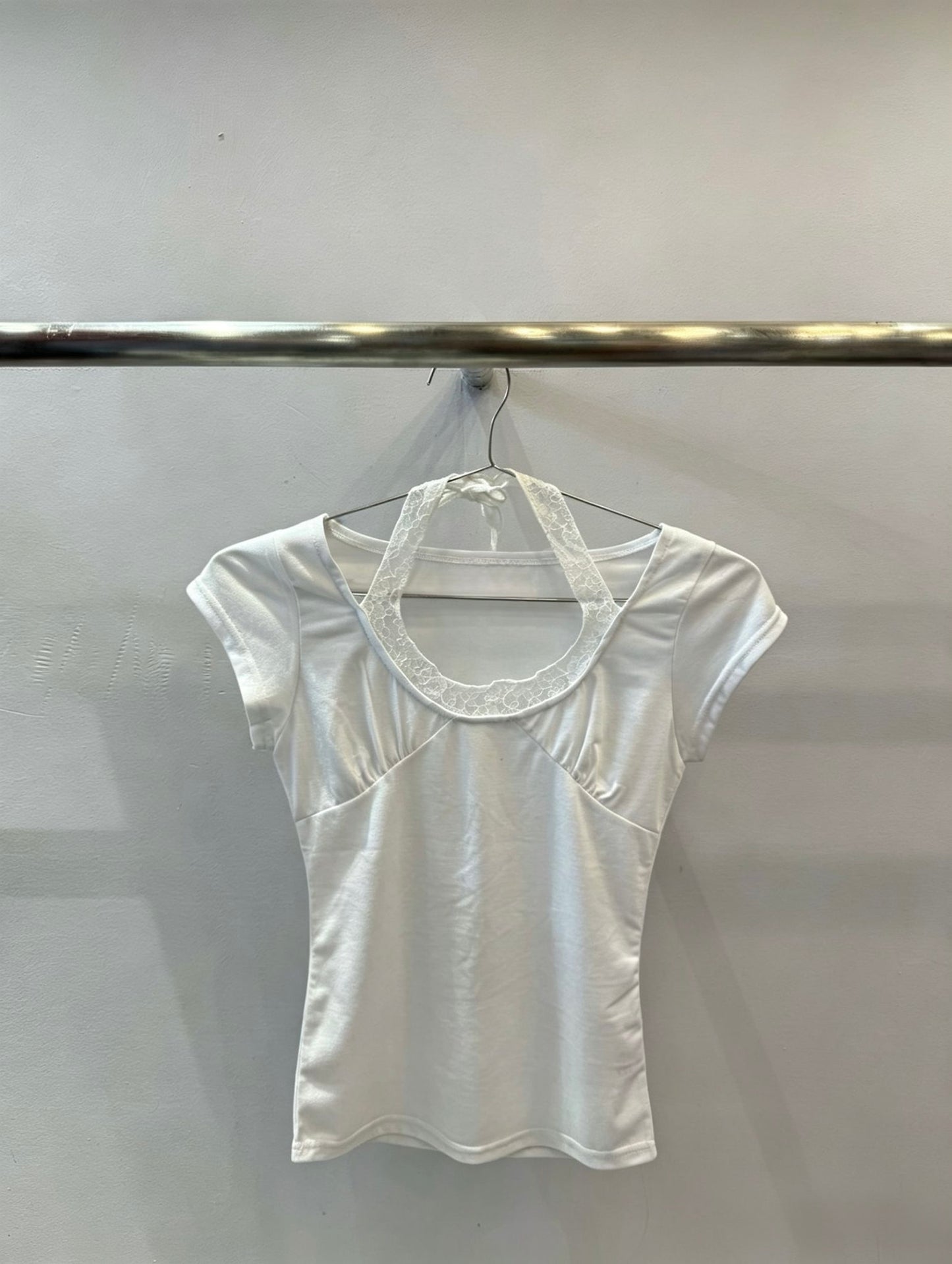 Lace Halter Layered Top