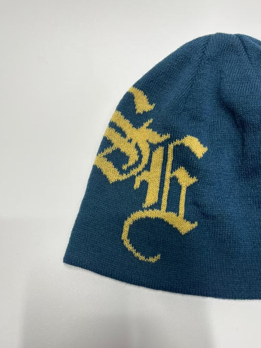 Black lettering hat