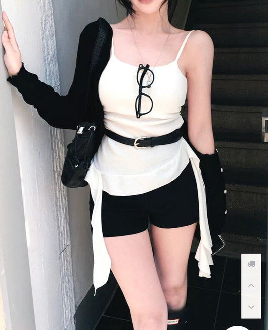 Ruffle Edge Knit Tank