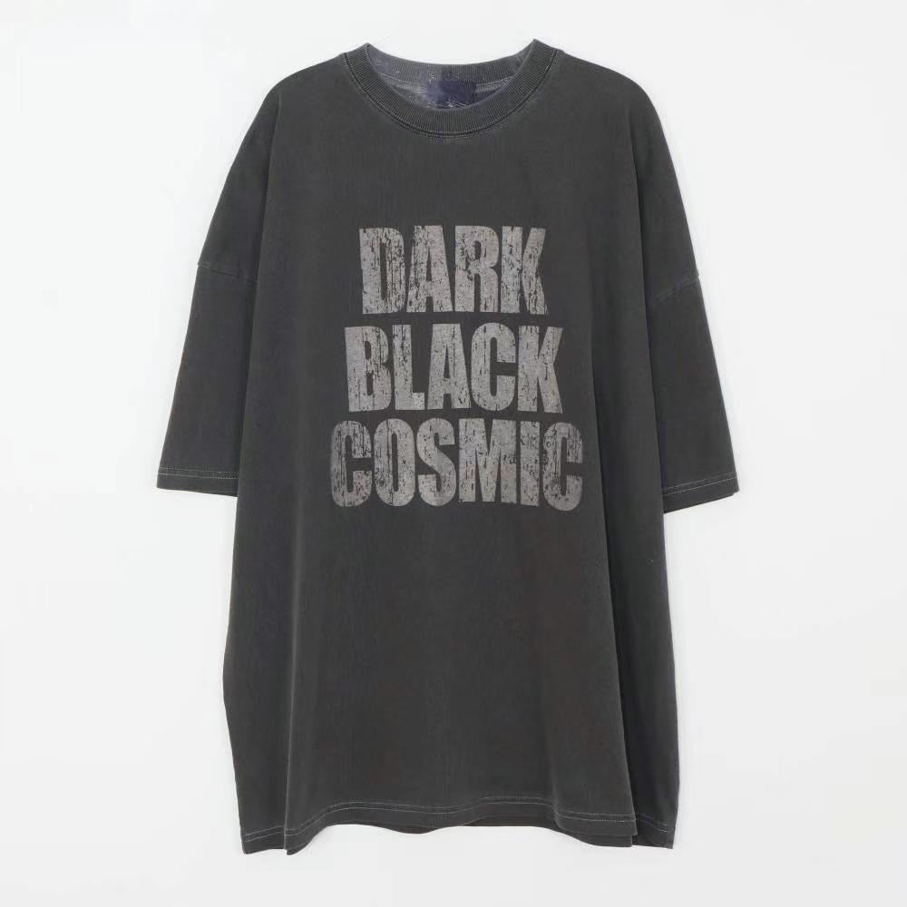 Pigment dark print  Loose T-shirt  Oversize