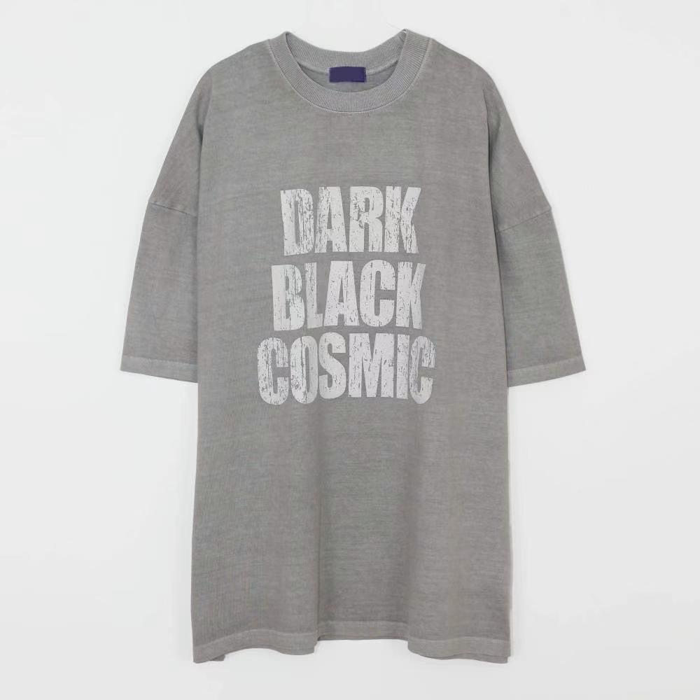 Pigment dark print  Loose T-shirt  Oversize