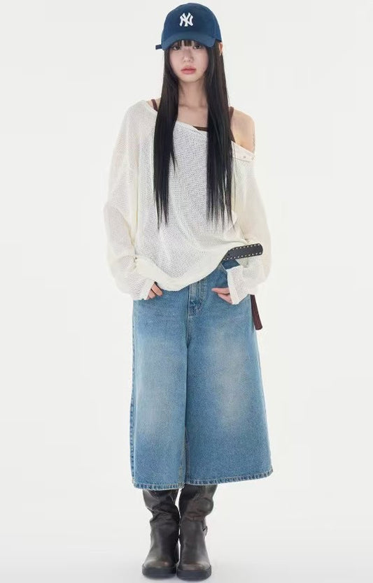 Snap Mesh Crop Tee