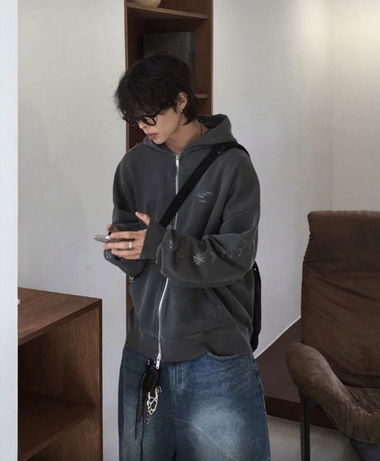 Symbol zip-up jacket