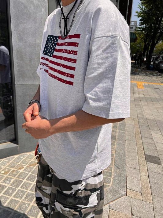 American Flag Graphic Tee