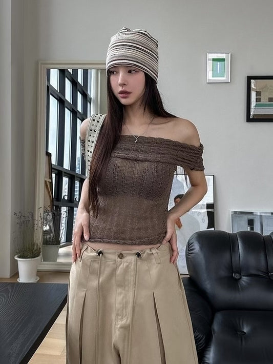 Off-Shoulder Knit Top