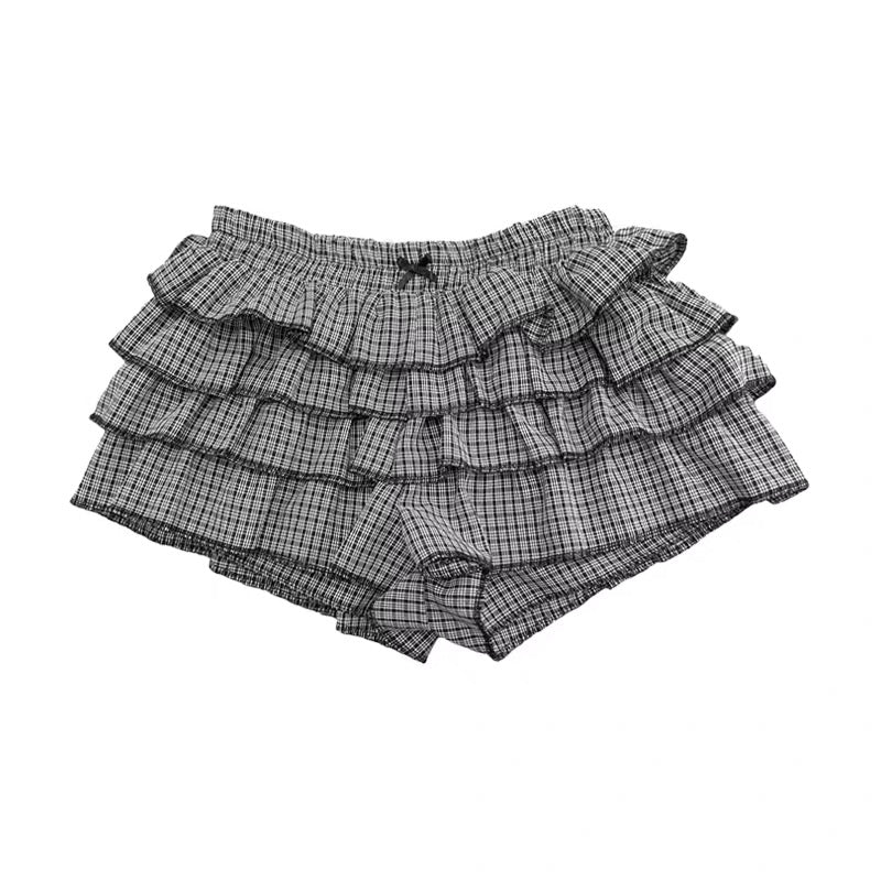 Plaid Tiered Skort