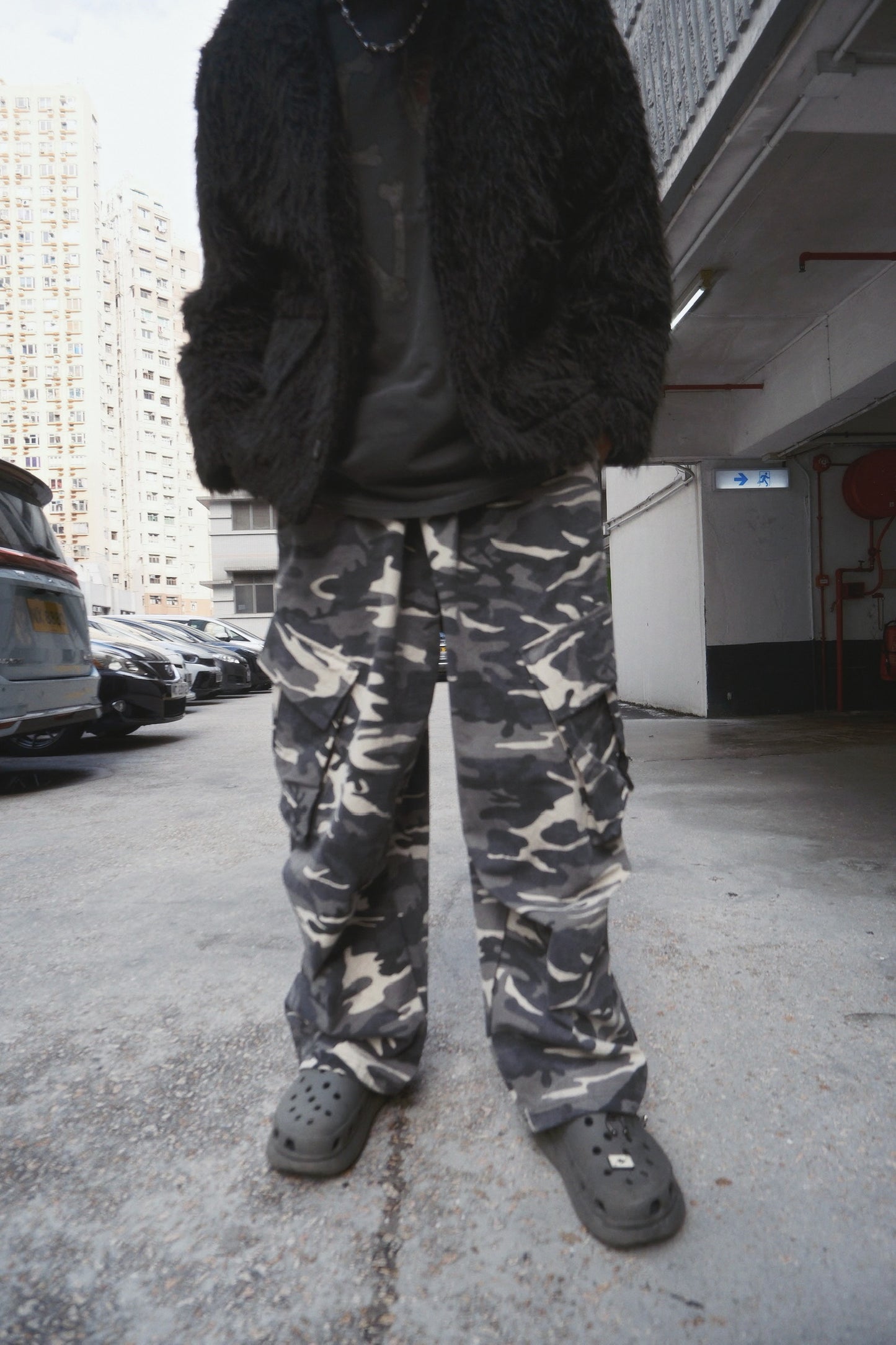 UNISEX 工裝迷彩長褲