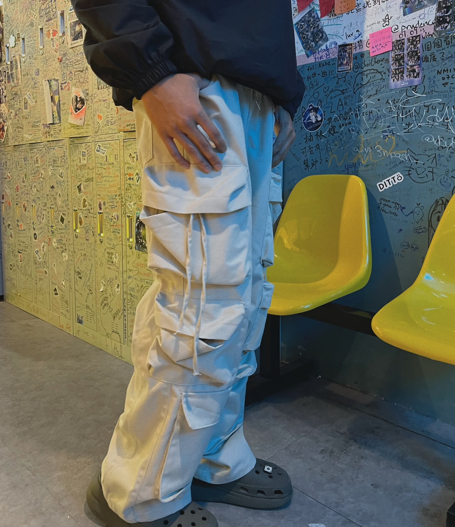 袋口工裝長褲