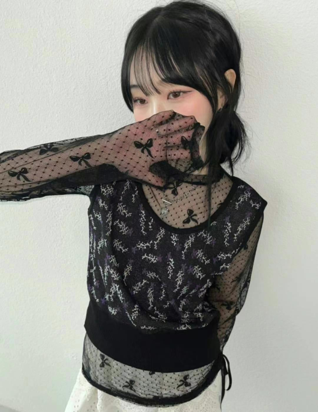 蝴蝶結LAYER透視打底