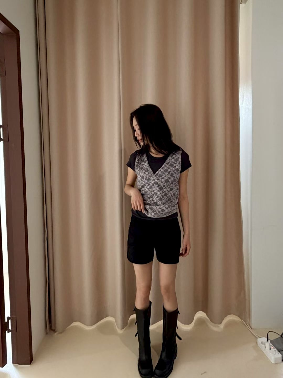 Lace Sleeveless V-Neck Top