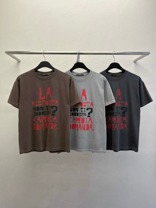 Washed Slogan Tee
