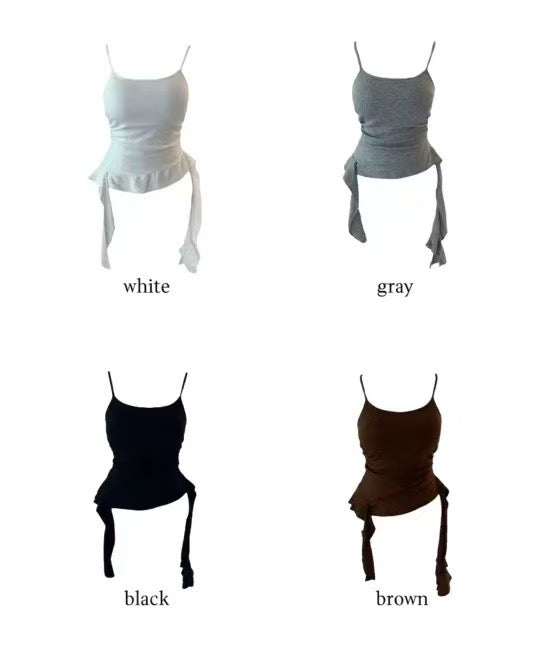 Ruffle Edge Knit Tank