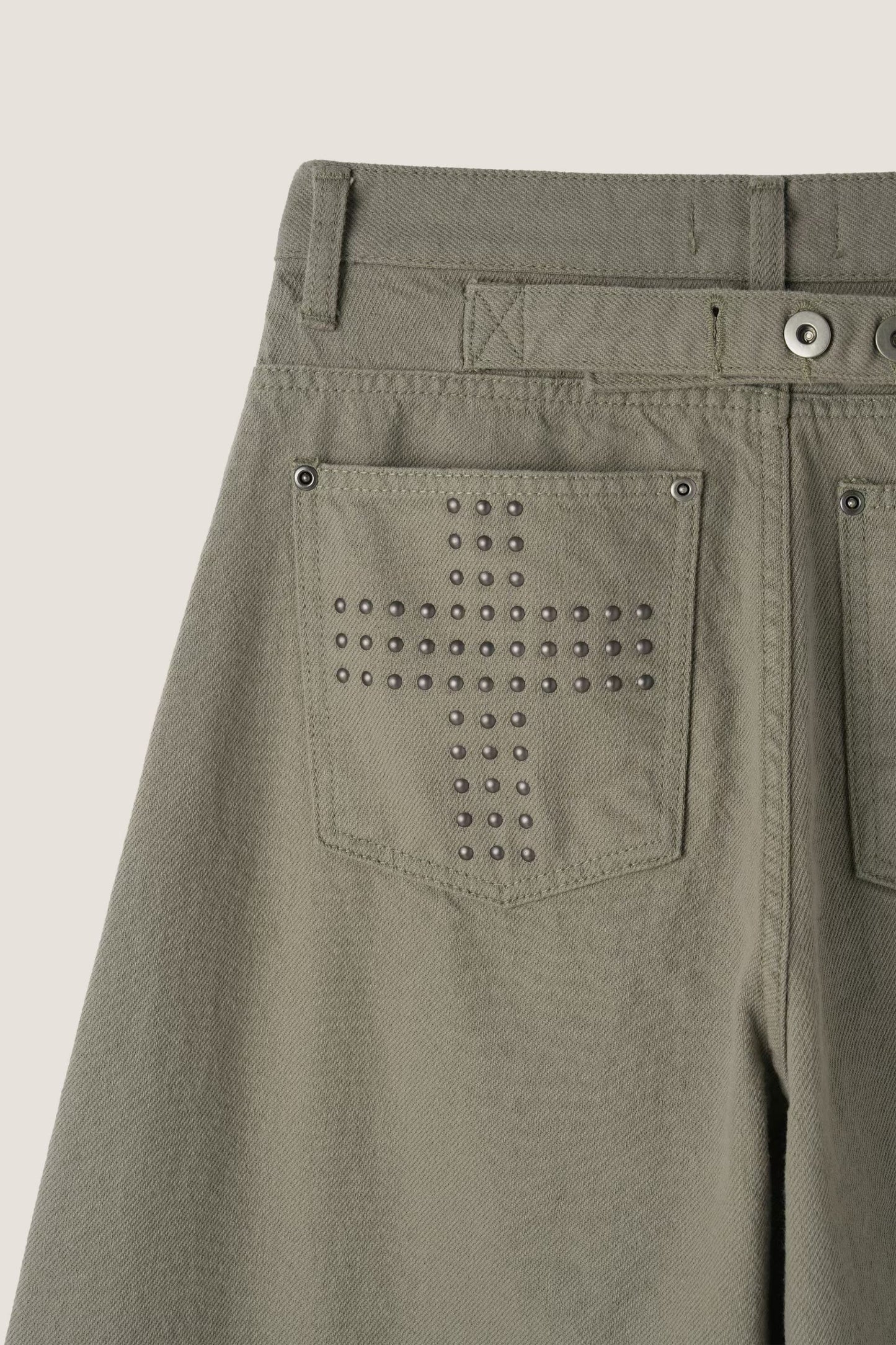 Studded Wide-Leg  Balloon Pants