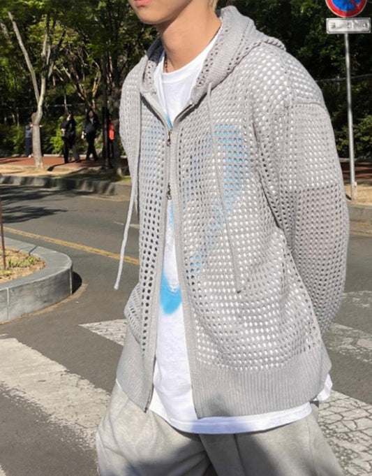 Unisex Cut-Out Hooded Jacket