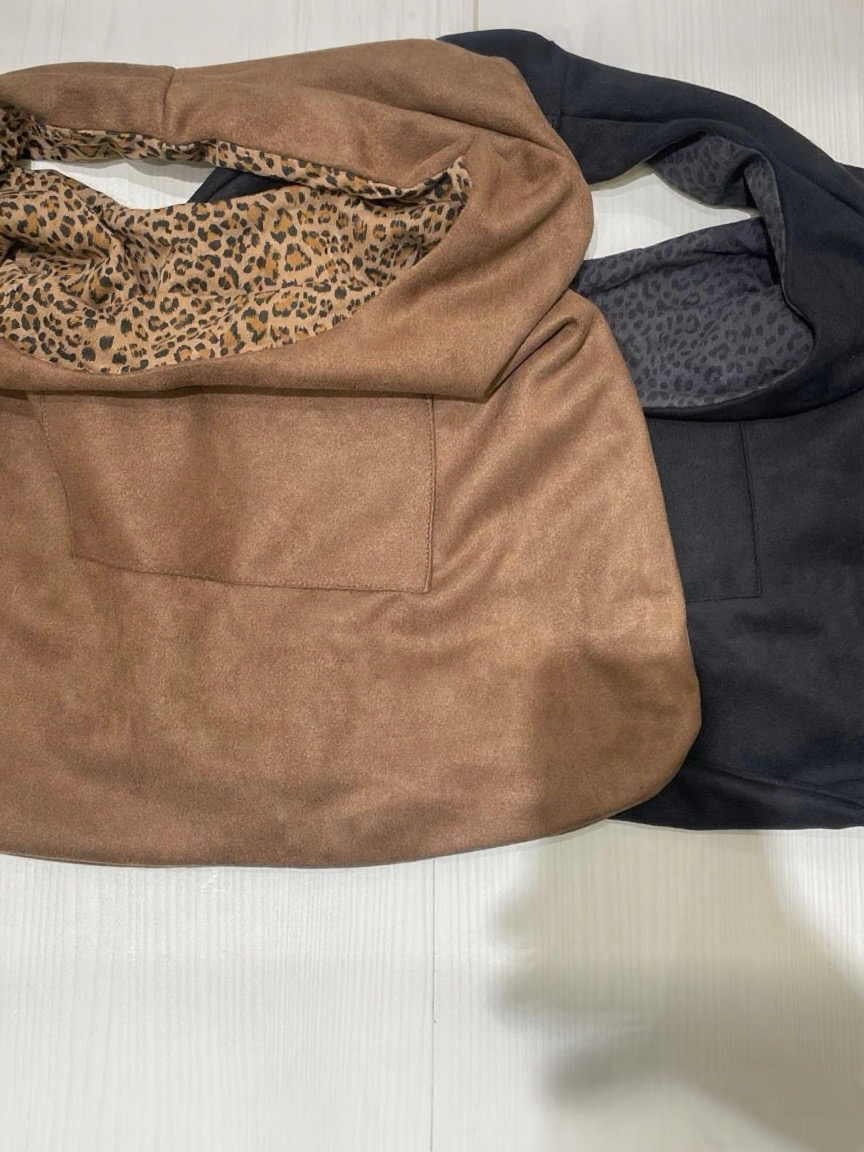 Suede Leopard Tote Bag