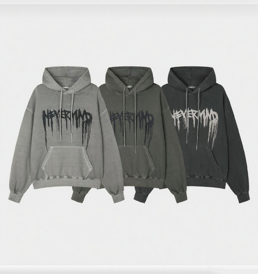 Ink-Wash Pullover Hoodie