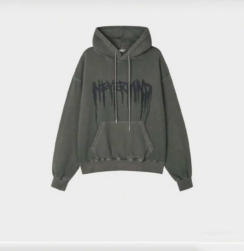 Ink-Wash Pullover Hoodie