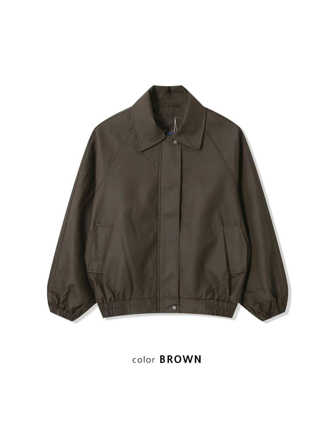 UNISEX Leather Bomber Jacket