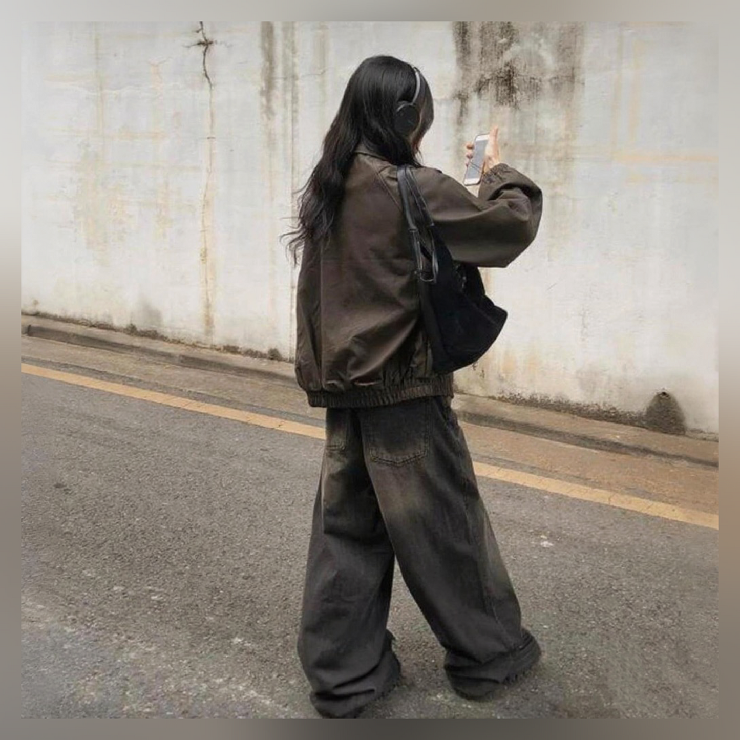UNISEX Leather Bomber Jacket