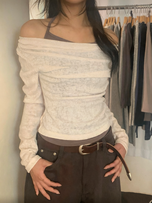 Layered Long-Sleeve Top